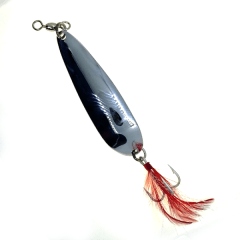 CUCHARA RAGOT KING SPOON PLATEADA PLUMAS ROJAS