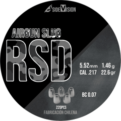 SLUG RSD 5.52mm - 22.6gr - 220pcs | CAL .217 - 1.46g - BC 0.07 |
