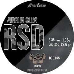 SLUG RSD 6.35mm - 29.6gr - 200pcs | CAL .250 - 1.92g - BC 0.075 |