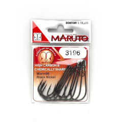 ANZUELOS MARUTO 3196 WORM96 BLACK NICKEL