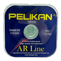 NYLON/ MONOFILAMENTO PELIKAN AR LINE, VERDE  Ø 0.20MM