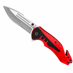 NAVAJA TACTICA K25 RED RECUBIERTA DE ALUMINIO