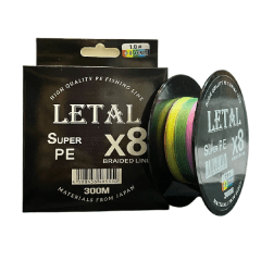 MULTIFILAMENTO SUPER PE LETAL X8 MULTICOLOR -300MTS-