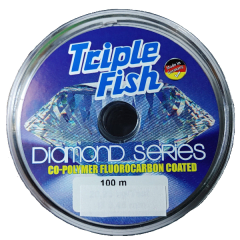 NYLON/ MONOFILAMENTO TRIPLE FISH DIAMOND SERIES CAFE CLARO -100MTS-