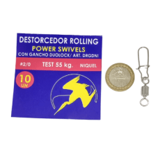 DESTORCEDOR PELIKAN ROLLING POWER SWIVELS CON CANCHO DUOLOCK - NEGRO