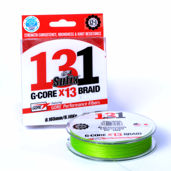 MULTIFILAMENTO SUFIX 131 G-CORE X13 BRAID AMARILLO NEON -150MTS-1