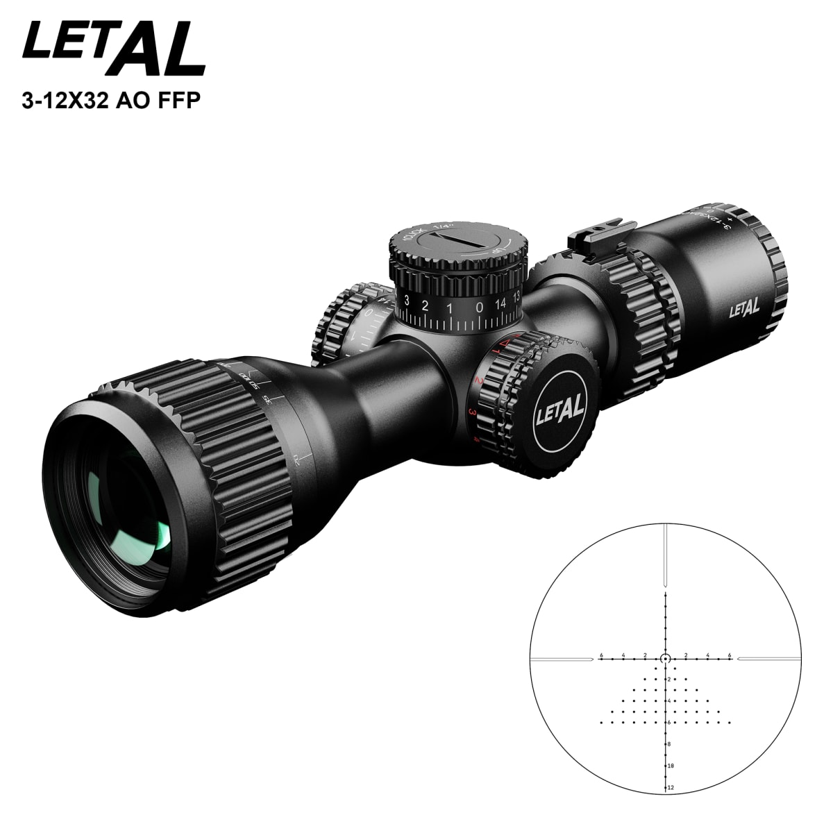 MIRA TELESCOPICA LETAL 3-12X32 AO FFP4