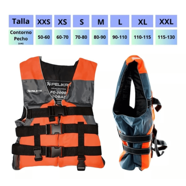 CHALECO SALVAVIDAS PELIKAN FG-2000 - XL2