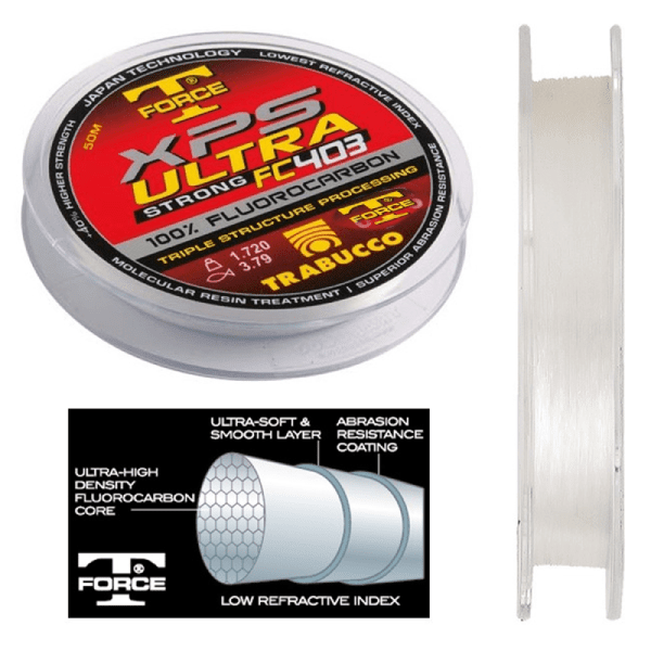 FLUOROCARBON TRABUCCO XPS ULTRA STRONG FC403 TRASLUCIDO -50MTS-1