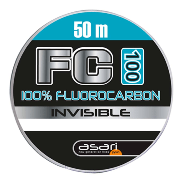 FLUOROCARBON ASARI FC 100 INVISIBLE TRANSPARENTE -50 MTS-1