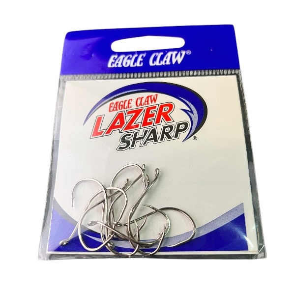 ANZUELO EAGLE CLAW LAZER SHARP OCTOPUS L2N - PLATEADOS CON OJAL1