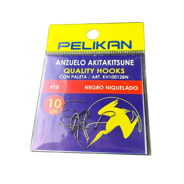 ANZUELO PELIKAN AKITAKITSUNE - NEGRO CON PALETA1