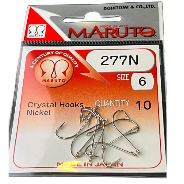 ANZUELO MARUTO CRYSTAL HOOKS NICKEL #277N - CON OJAL1