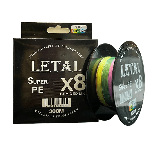 MULTIFILAMENTO SUPER PE LETAL X8 MULTICOLOR -300MTS-1