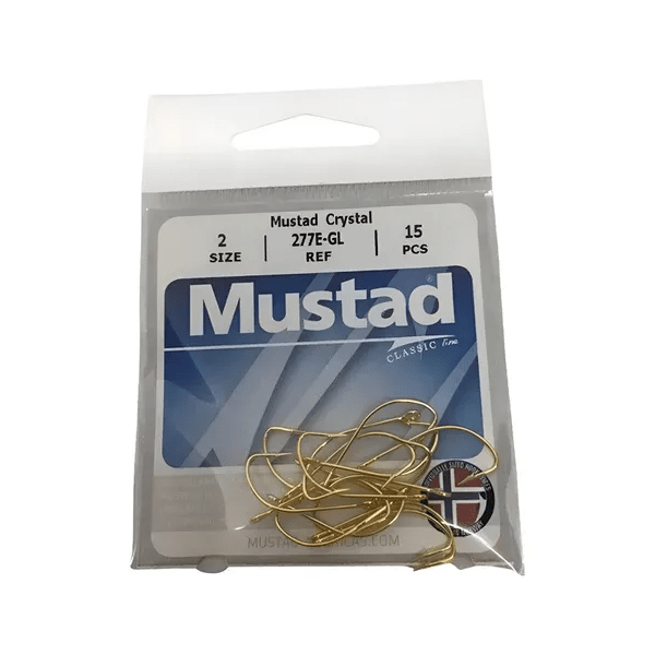ANZUELO MUSTAD CRYSTAL OJAL DORADO1