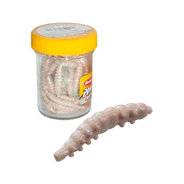 TEBO ARTIFICIAL POWERBAIT SPARKLE HONEY WORM 55 CT #NATURAL/SCALES1