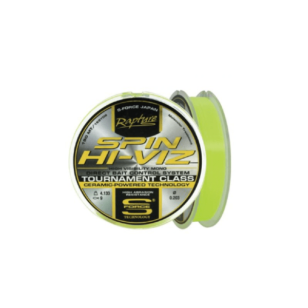 NYLON/ MONOFILAMENTO RAPTURE SPIN HI-VIZ AMARILLO FLUOR -150MTS-1