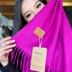 Bufanda Cashmere Italy magenta
