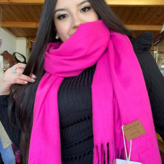 Bufanda cashmere Italy fucsia