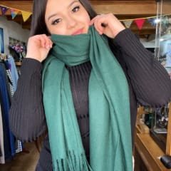Bufanda Cashmere Italy verde botella