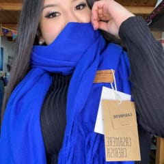Bufanda cashmere Italy azul rey