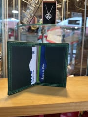 Tarjetero cuero verde esmeralda 1