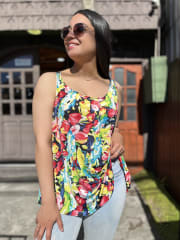 Top Tyty sin mangas floral multicolor 1