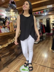 Blusa negro cruzada