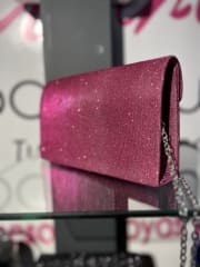 Cartera fiesta guinda  con tapa