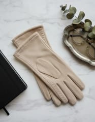 Guante gamuzado beige