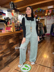 Jardinera Ginna verde agua lanilla italiana