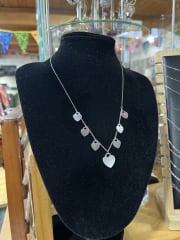 Collar plata 925 con 7 corazones 0