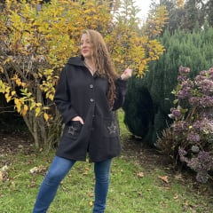 Chaqueta paño negro con estrella y botones 0