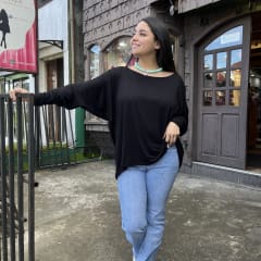 Polera Elisabeth negro modal algodon