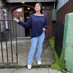 Polera Elisabeth azul marino modal algodon 0