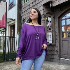 Polera Elisabeth morado modal algodon 0