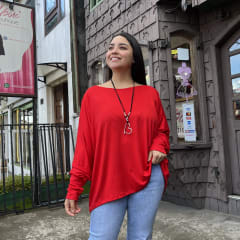 Polera Elisabeth rojo modal algodon 0
