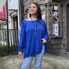 Polera Elisabeth azul rey modal algodon 0