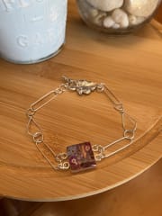 Pulsera plata 925 naturaleza muerta cuadrado