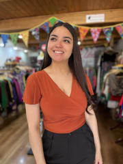 Crop top terracota lycra 1