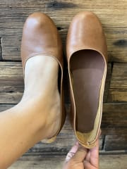 Alpargata cuero camel