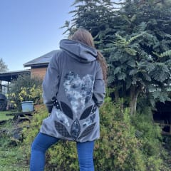 Chaqueta Mila cotele forrado gris corazon tie dye 2