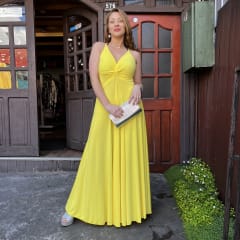 Vestido fiesta  Valeria Ity amarillo 0