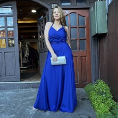 Vestido fiesta Cris azul rey 0