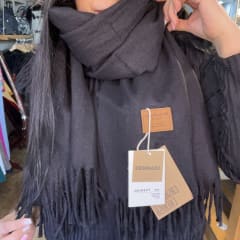 Bufanda cashmere Italy negro