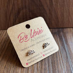 Aros Plata 925 pegados flor de loto 0