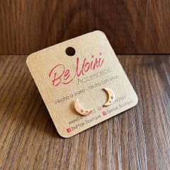 Aros Plata 925 pegados media luna y 2estrellas