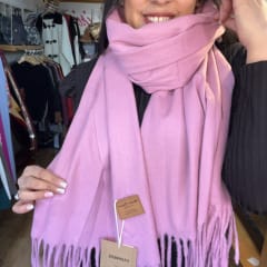 Bufanda cashmere Italy malva 0