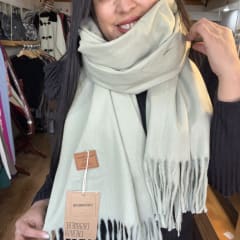 Bufanda cashmere Italy verde matcha 0