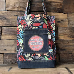 Tote Bag Donde el alma sonria ahi es hojas rojas 0